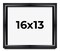 16x13 Minimalist Shadow Box Black Picture Frame - UV Acrylic, Backing, Hanging Hardware